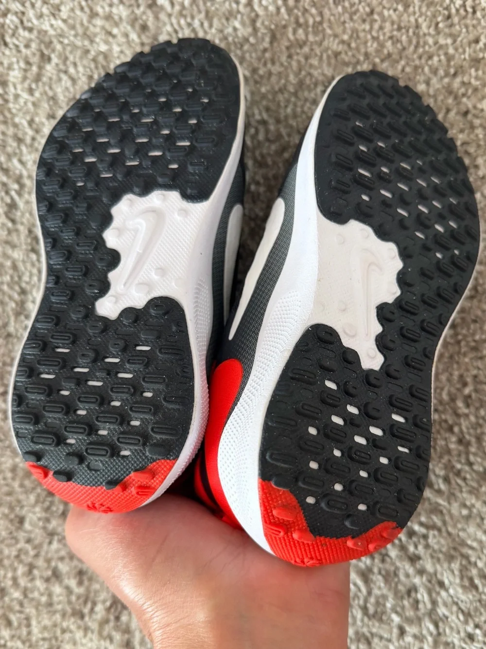 Nike Kids' Black, White and Red Sneakers - Worn once but in great condition!